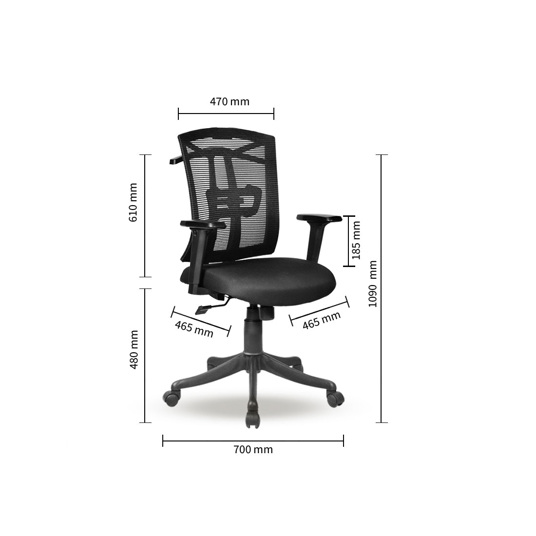 Bonai Medium Back Chair Office Chairs - makemychairs