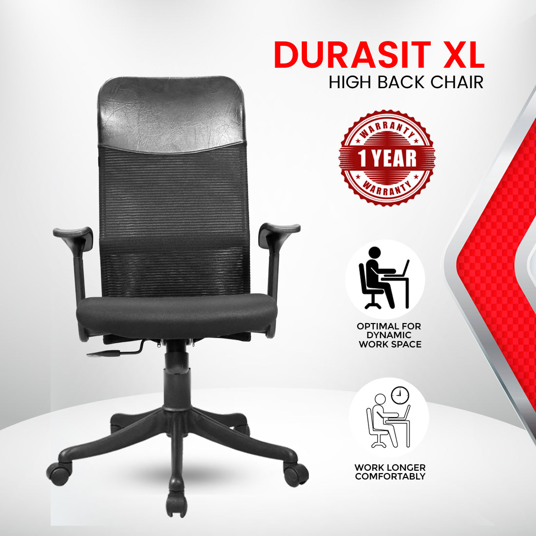 Durasit XL High Back chair Office Chairs - makemychairs