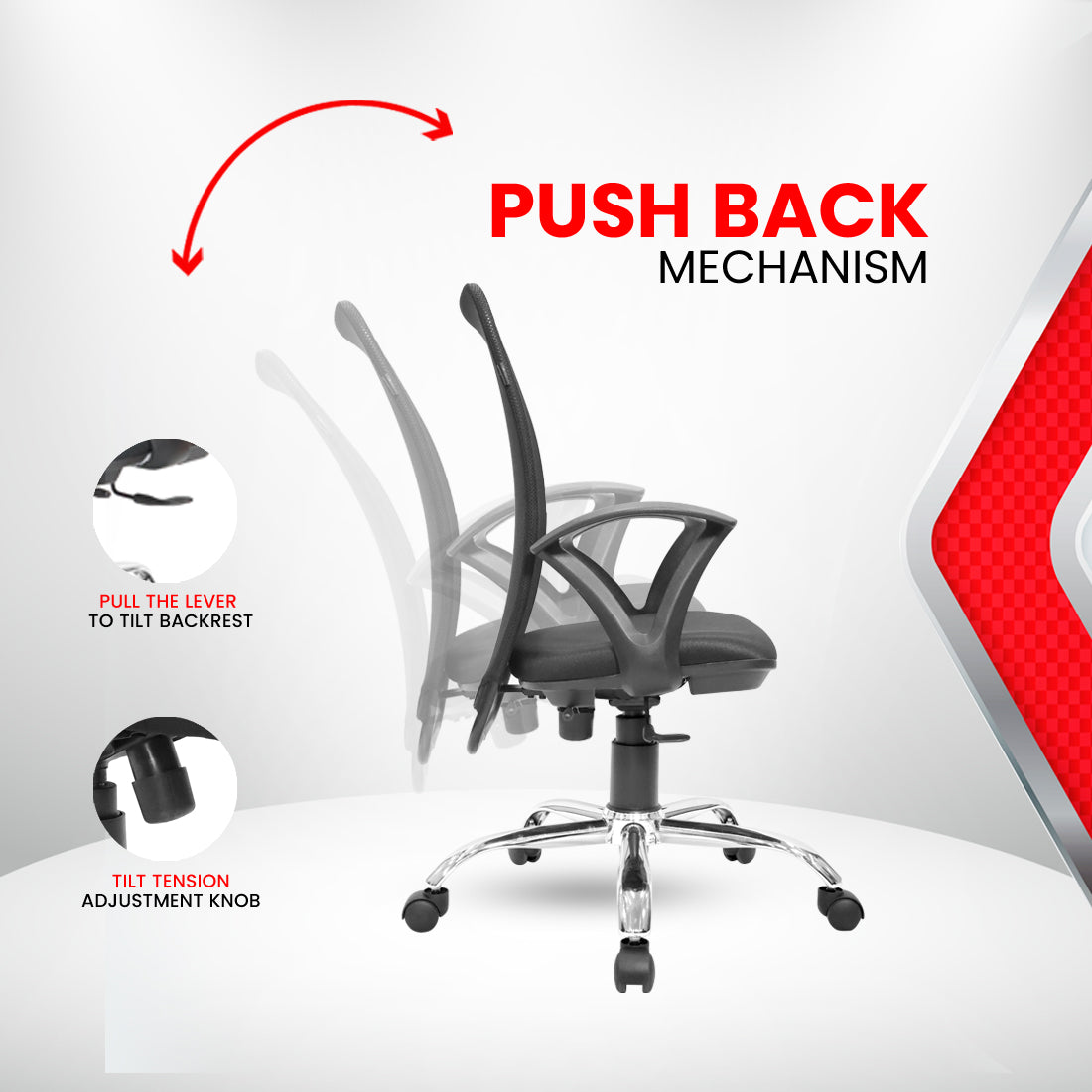 Durasit L Medium Back chair Office Chairs - makemychairs