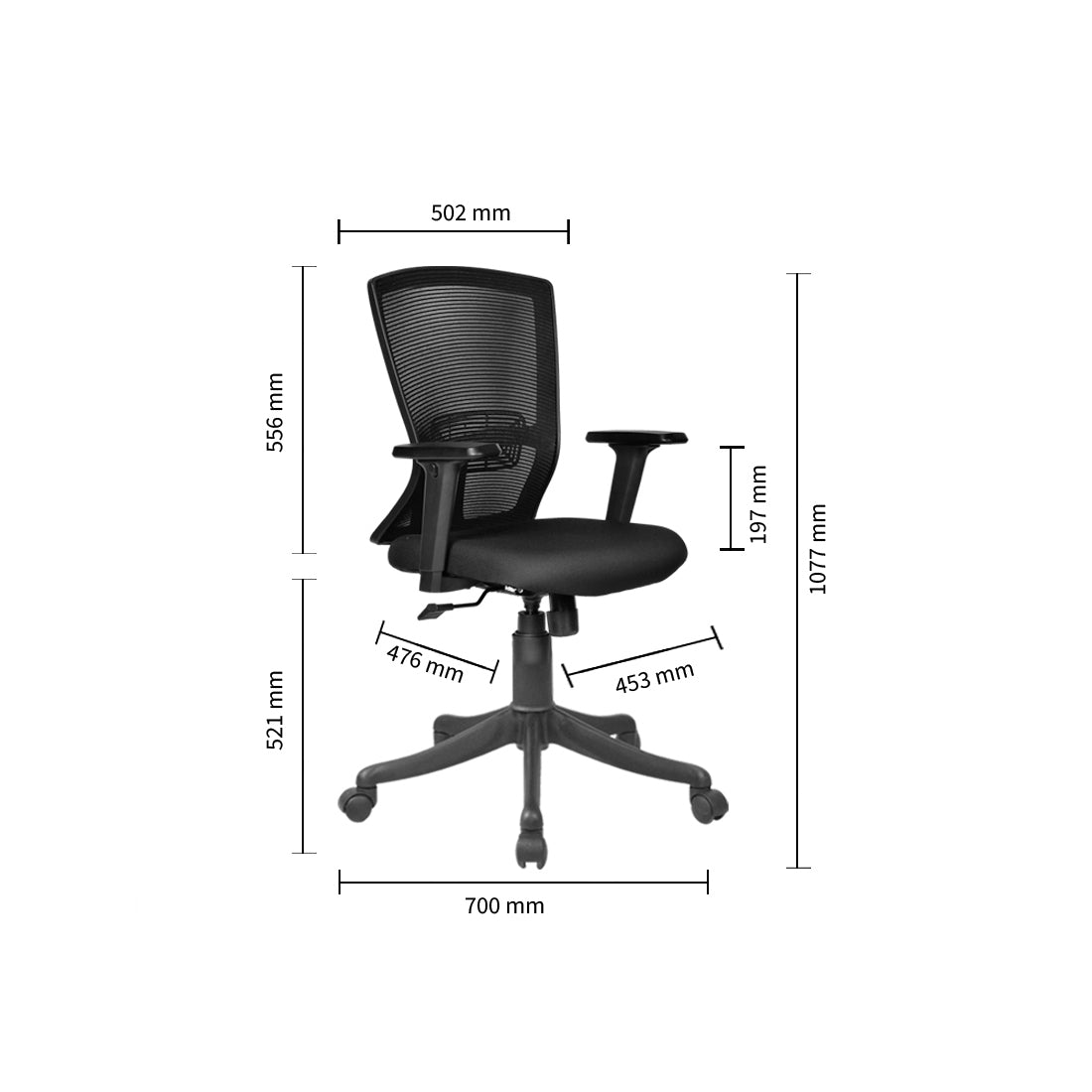 Flash Mesh Back Chair Workstation chairs - makemychairs