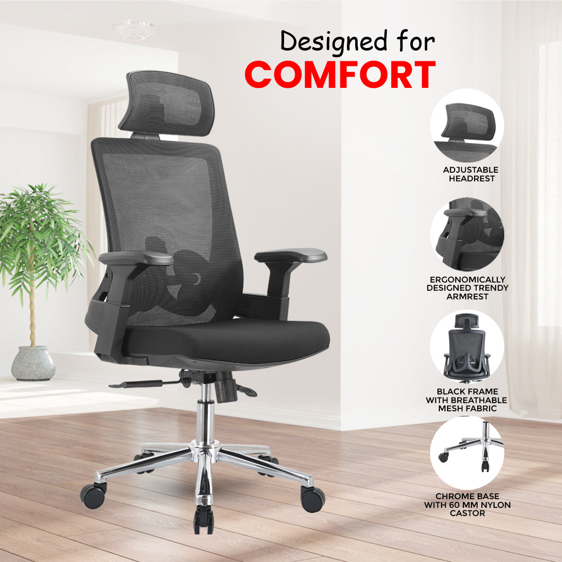 Luxe High Back Chair Executive Chairs - makemychairs