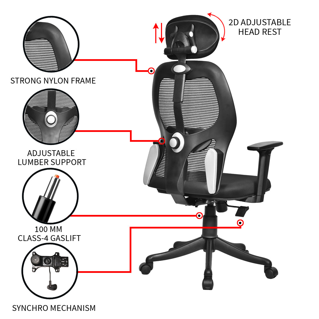 Marvel 2 High Back Chair Executive Chairs - makemychairs