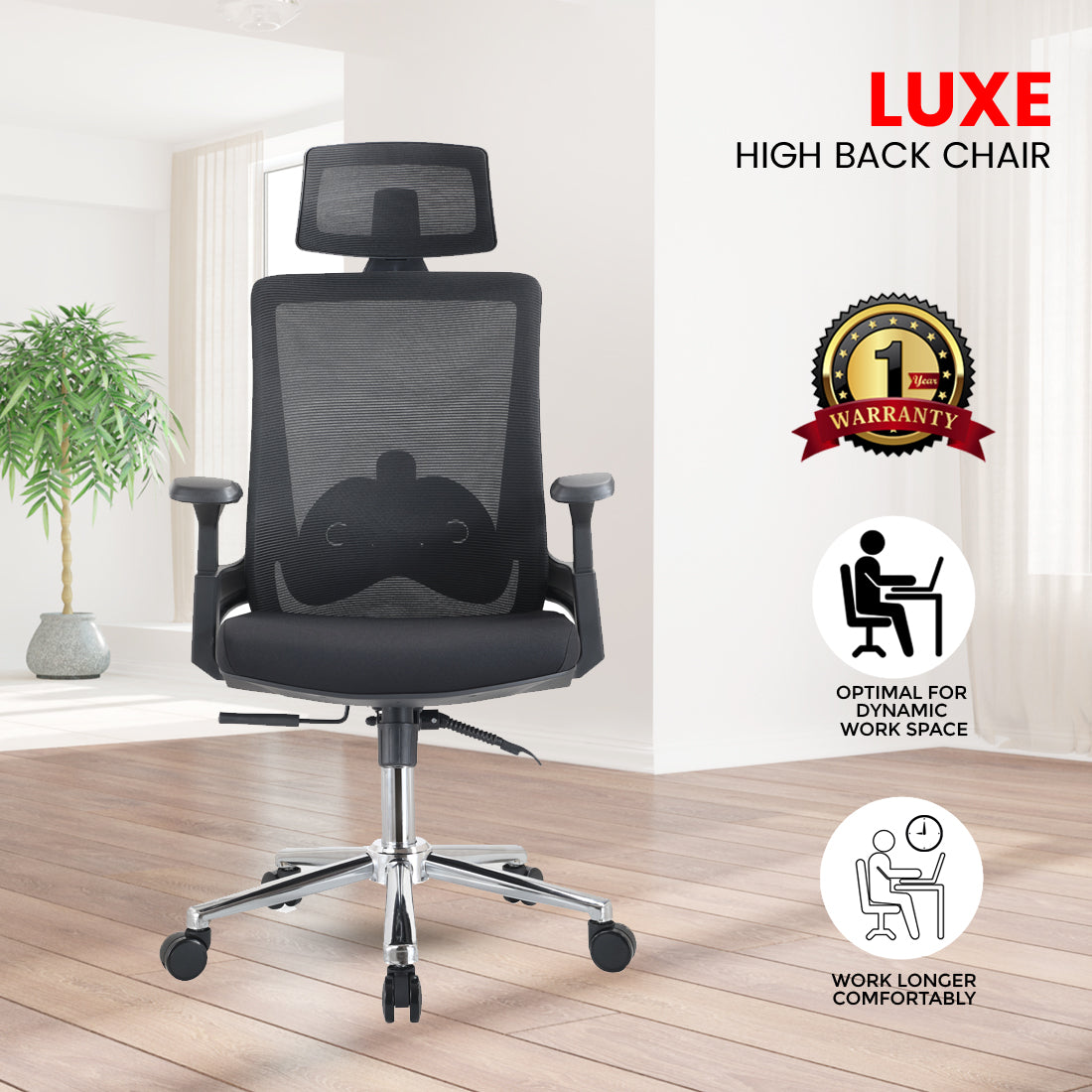 Luxe High Back Chair Executive Chairs - makemychairs