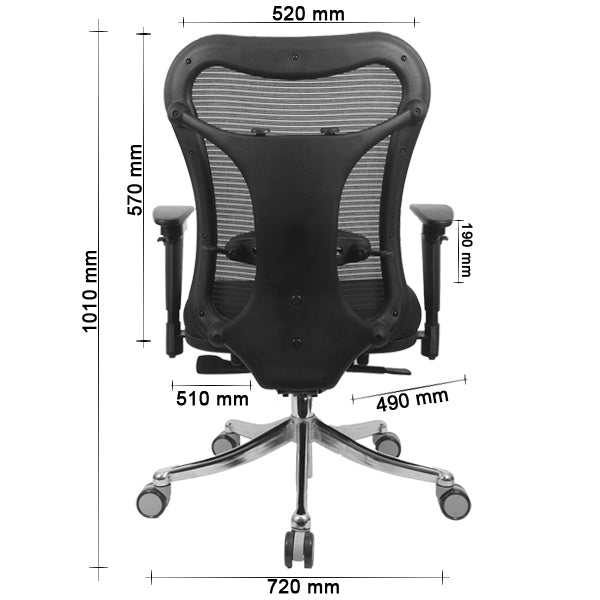 Optimus Medium Back Chair Chairs - makemychairs