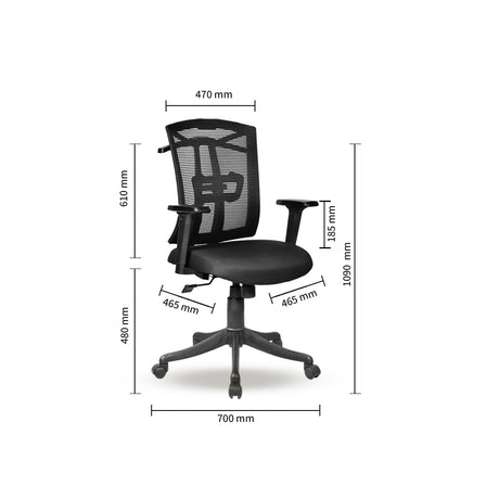Bonai Medium Back Chair Office Chairs - makemychairs