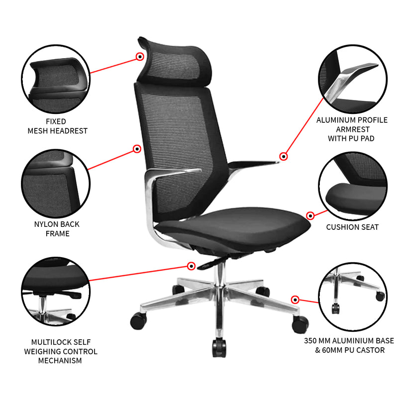 AURA HIGH BACK CHAIR Office furniture - makemychairs