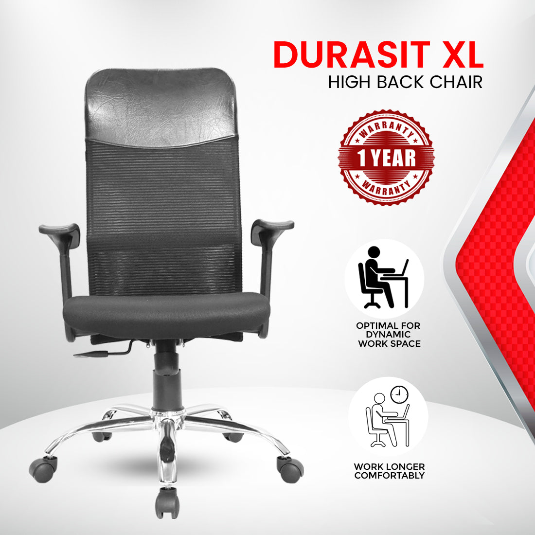 Durasit XL High Back chair Office Chairs - makemychairs