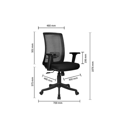 Dynamic Medium Back Chair Workstation chairs - makemychairs