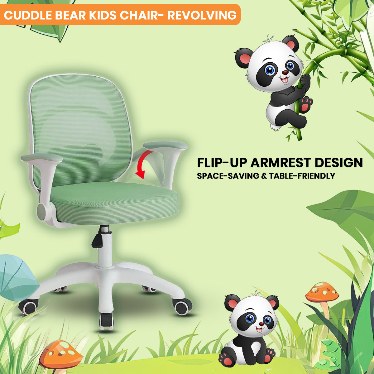 Cuddle Bear Kids Chair- REVOLVING Office Chairs - makemychairs