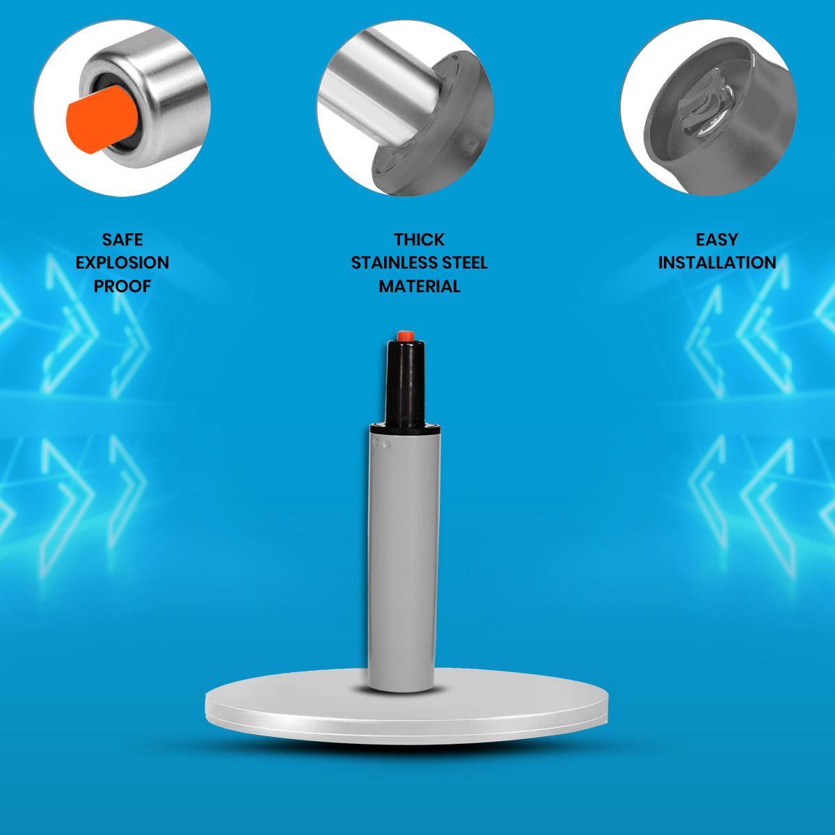 Titan - Grey Gas Lift Office Chairs - makemychairs