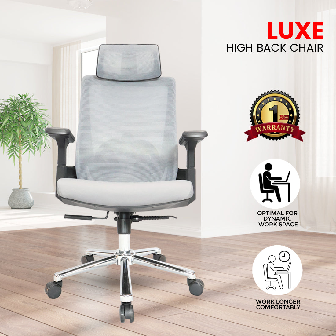 Luxe High Back Chair Executive Chairs - makemychairs