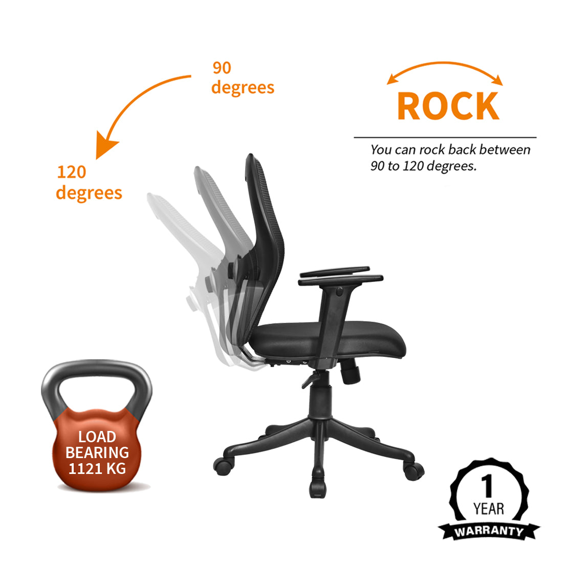 Marvel 2 Medium Back Chair Workstation chairs - makemychairs