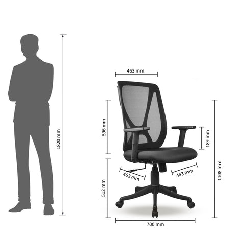 Xtream Medium Back Chair Workstation chairs - makemychairs