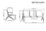 Metro Sofa 3 Seater SOFAS - makemychairs