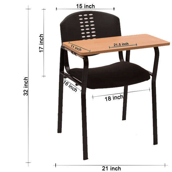 Classmate Full writing Pad Chair Chairs - makemychairs