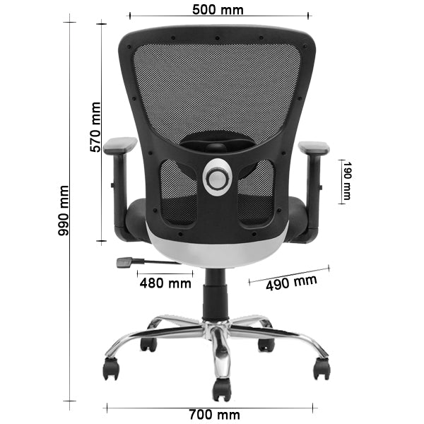 Jazz Medium Back Chair Workstation chairs - makemychairs