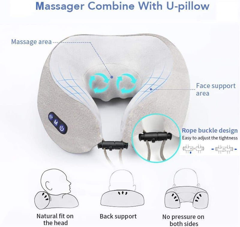 U Shaped travel neck massager pillow - MakeMyChairs Office furniture - makemychairs
